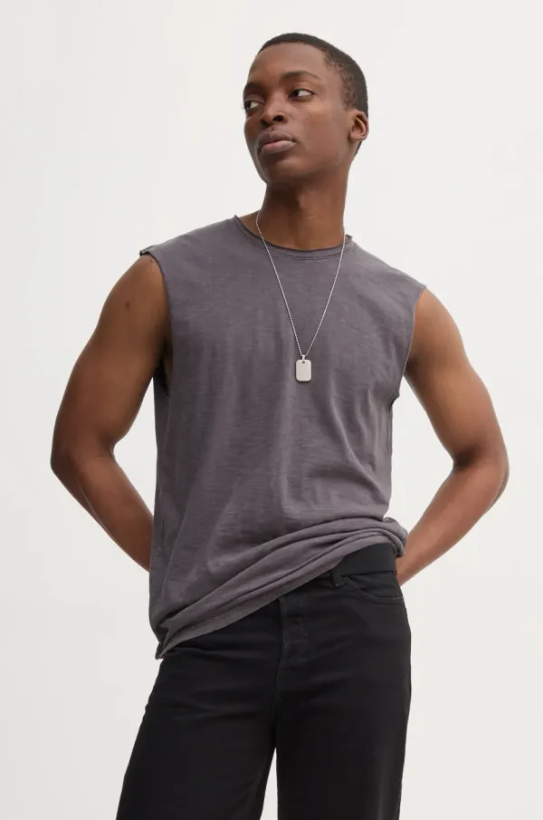 Superdry Bombažna kratka majica Superdry moška, siva barva, M6010897A-81Q