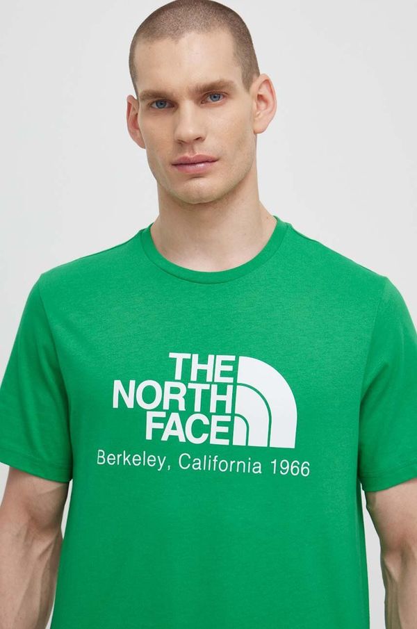 The North Face Bombažna kratka majica The North Face M Berkeley California S/S Tee moška, zelena barva, NF0A87U5PO81