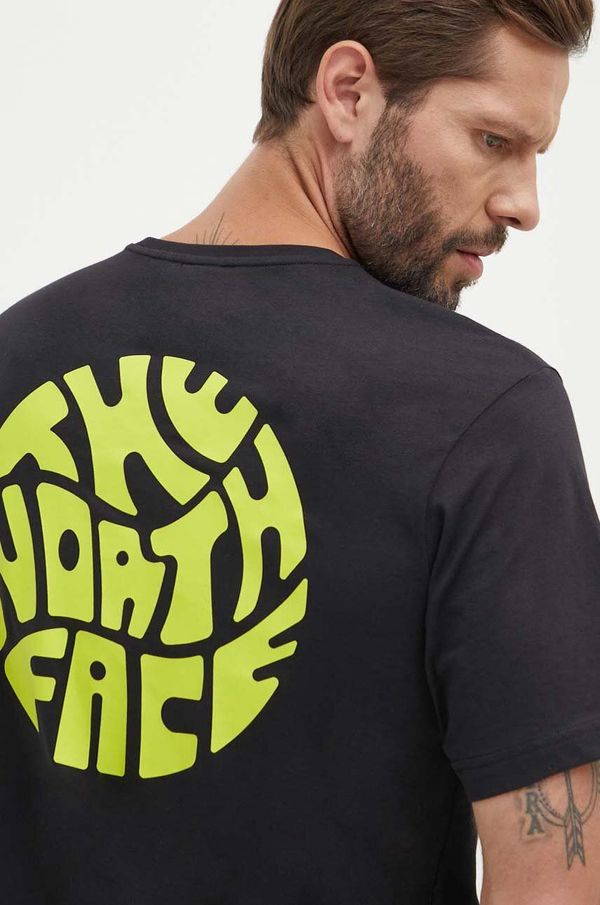 The North Face Bombažna kratka majica The North Face moška, črna barva, NF0A8799JK31