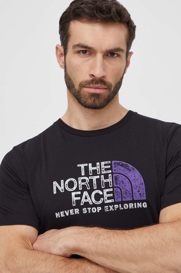 The North Face Bombažna kratka majica The North Face moška, črna barva, NF0A87NWJK31