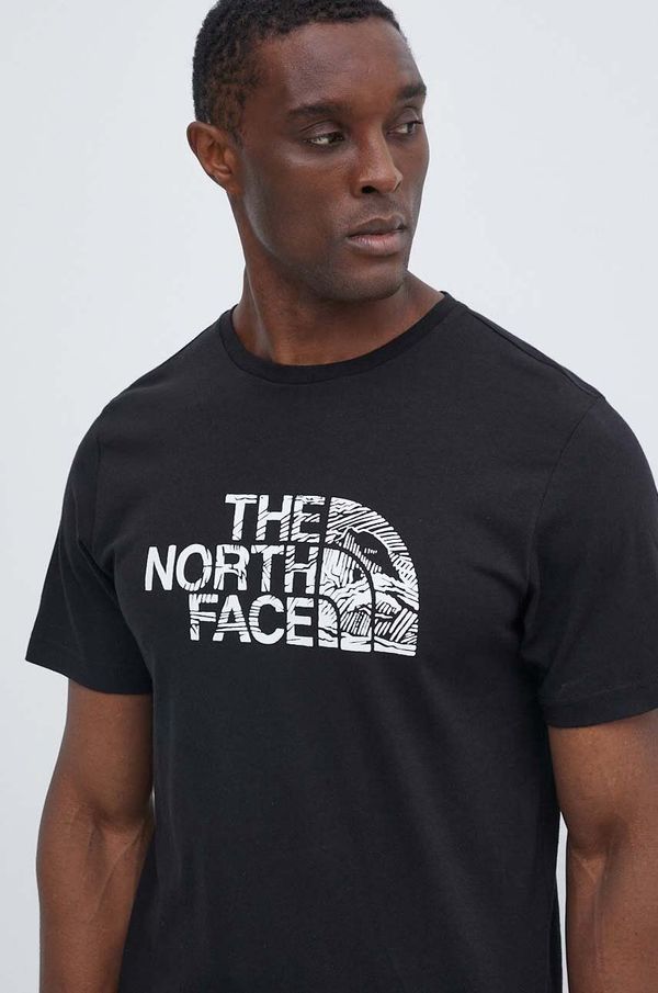 The North Face Bombažna kratka majica The North Face moška, črna barva, NF0A87NXJK31