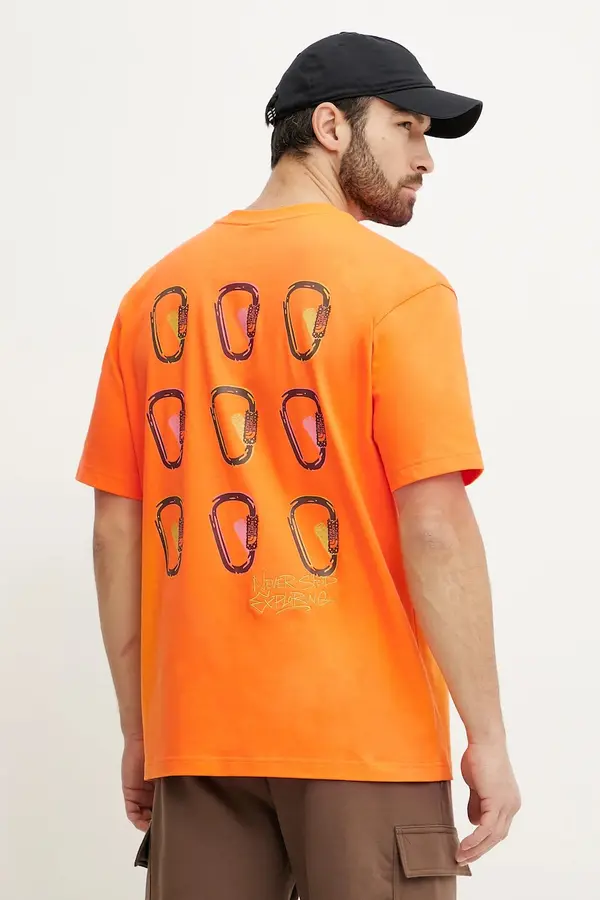 The North Face Bombažna kratka majica The North Face Nuptse Oversized