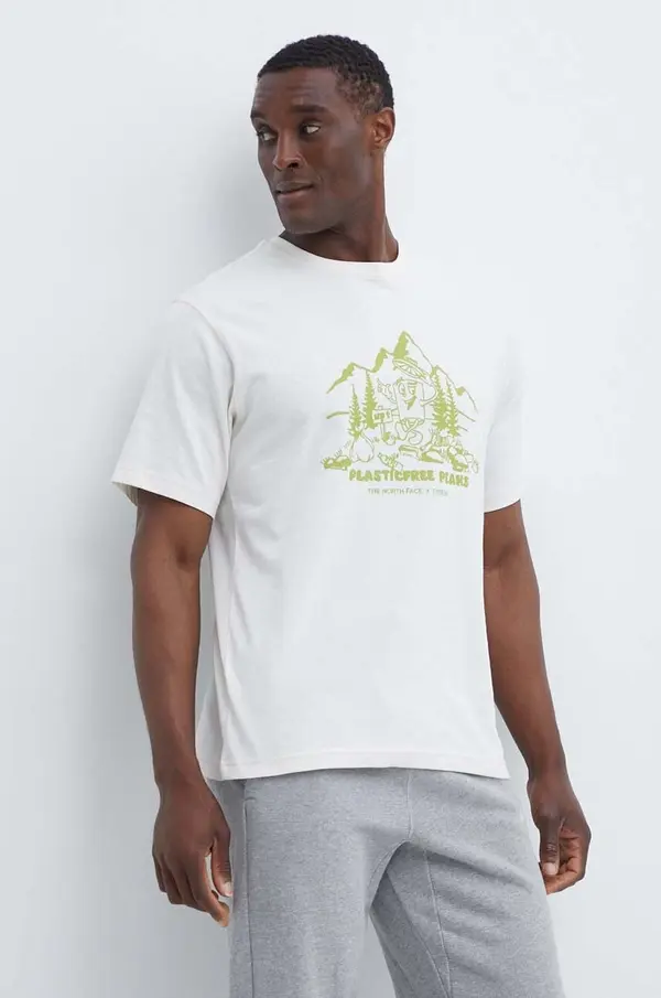 The North Face Bombažna kratka majica The North Face Patron Plasticfree Peaks