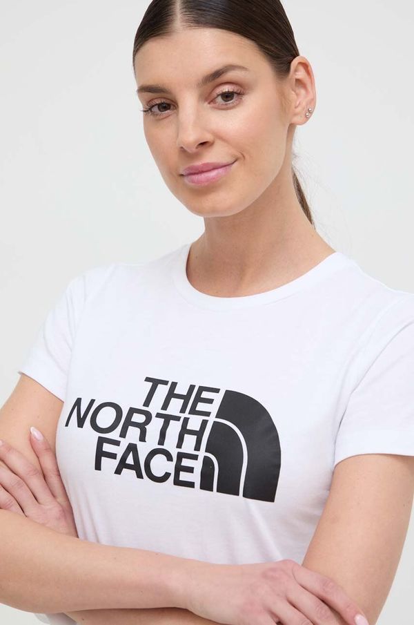The North Face Bombažna kratka majica The North Face ženski, bela barva