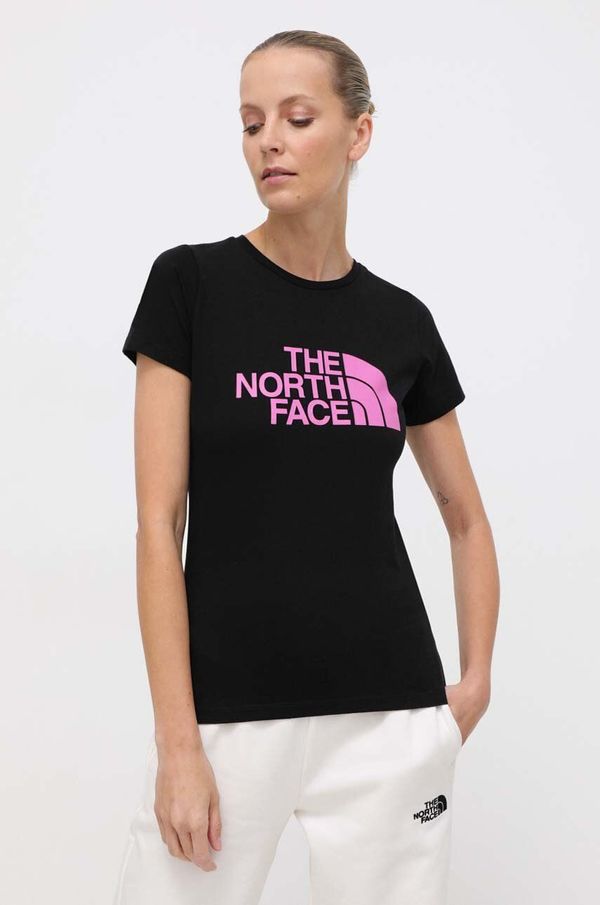 The North Face Bombažna kratka majica The North Face ženski, črna barva