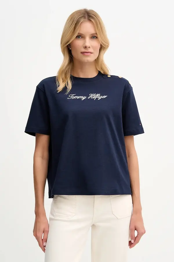 Tommy Hilfiger Bombažna kratka majica Tommy Hilfiger