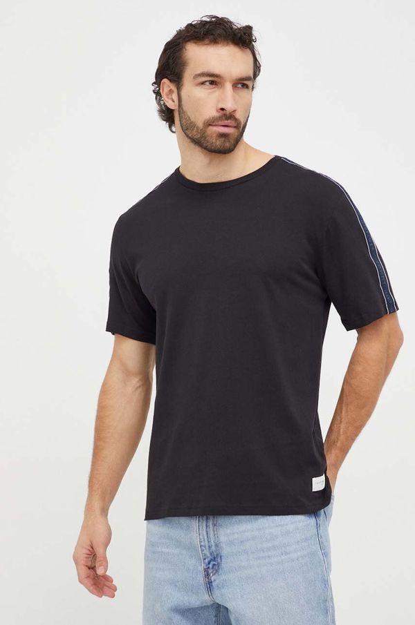 Tommy Hilfiger Bombažna kratka majica Tommy Hilfiger črna barva