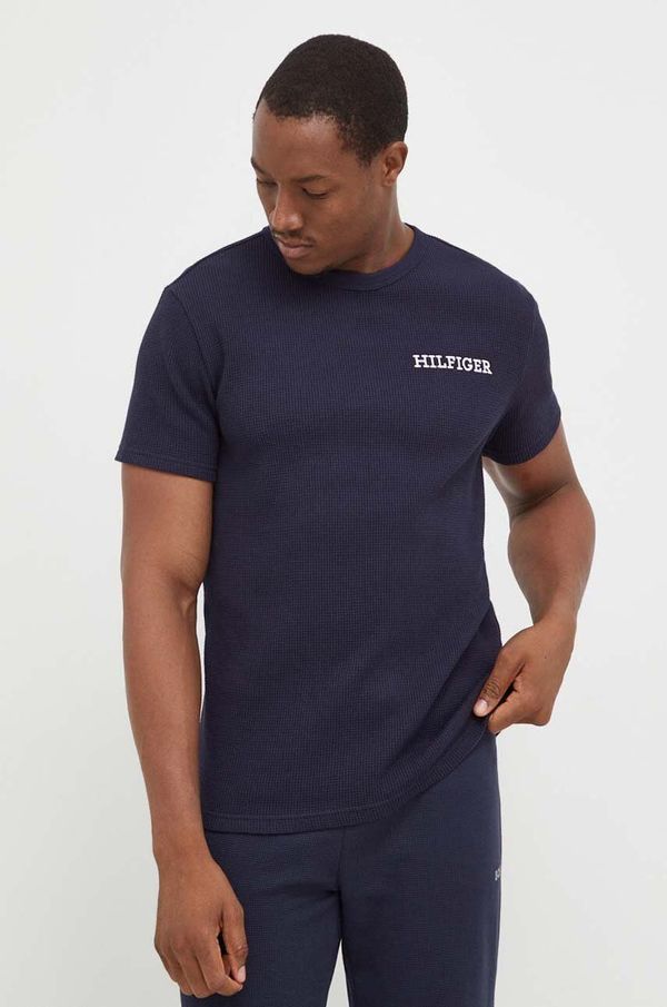 Tommy Hilfiger Bombažna kratka majica Tommy Hilfiger mornarsko modra barva