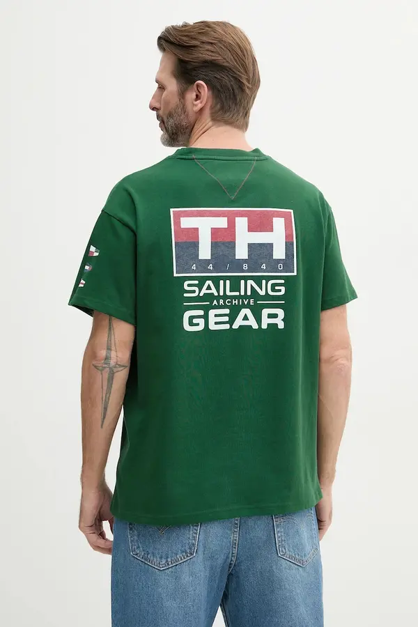 Tommy Hilfiger Bombažna kratka majica Tommy Hilfiger SAILING