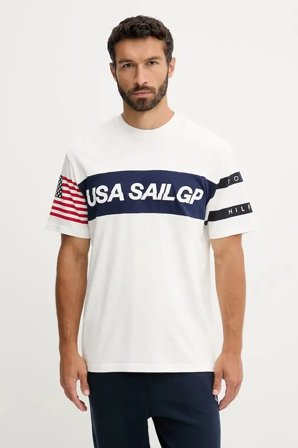 Tommy Hilfiger Bombažna kratka majica Tommy Hilfiger x SAIL GP
