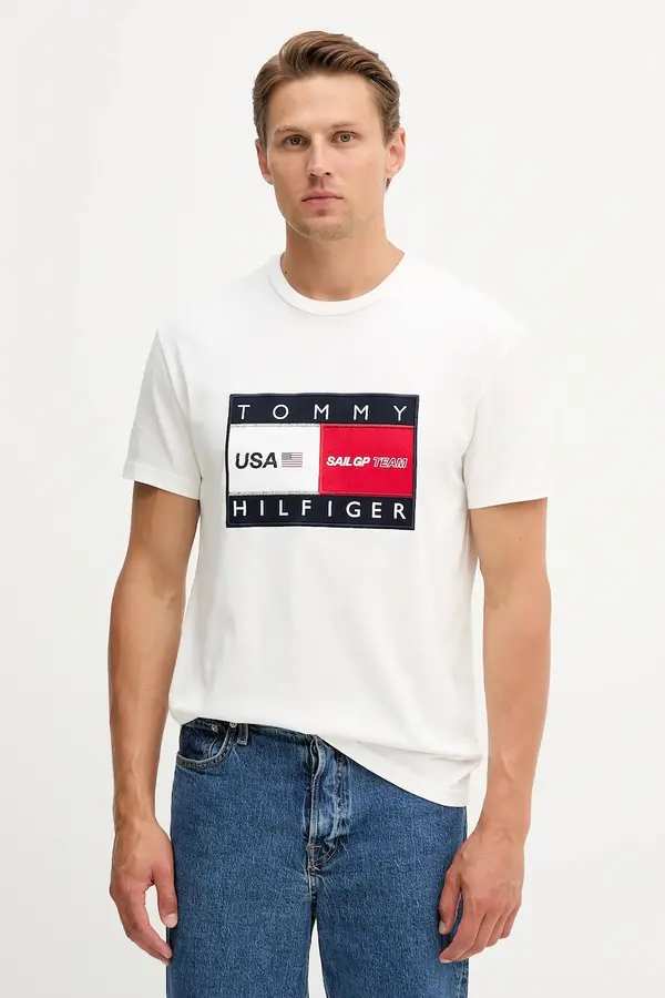 Tommy Hilfiger Bombažna kratka majica Tommy Hilfiger x SAIL GP