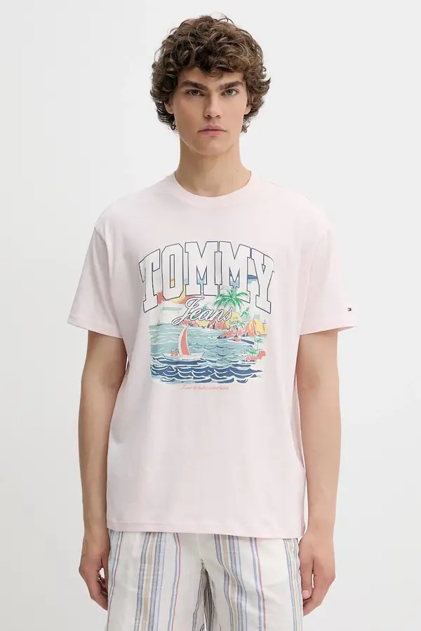 Tommy Jeans Bombažna kratka majica Tommy Jeans