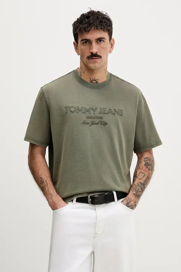 Tommy Jeans Bombažna kratka majica Tommy Jeans