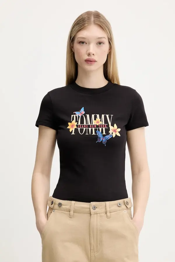 Tommy Jeans Bombažna kratka majica Tommy Jeans