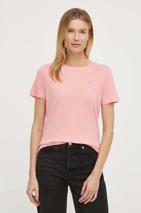 Tommy Jeans Bombažna kratka majica Tommy Jeans