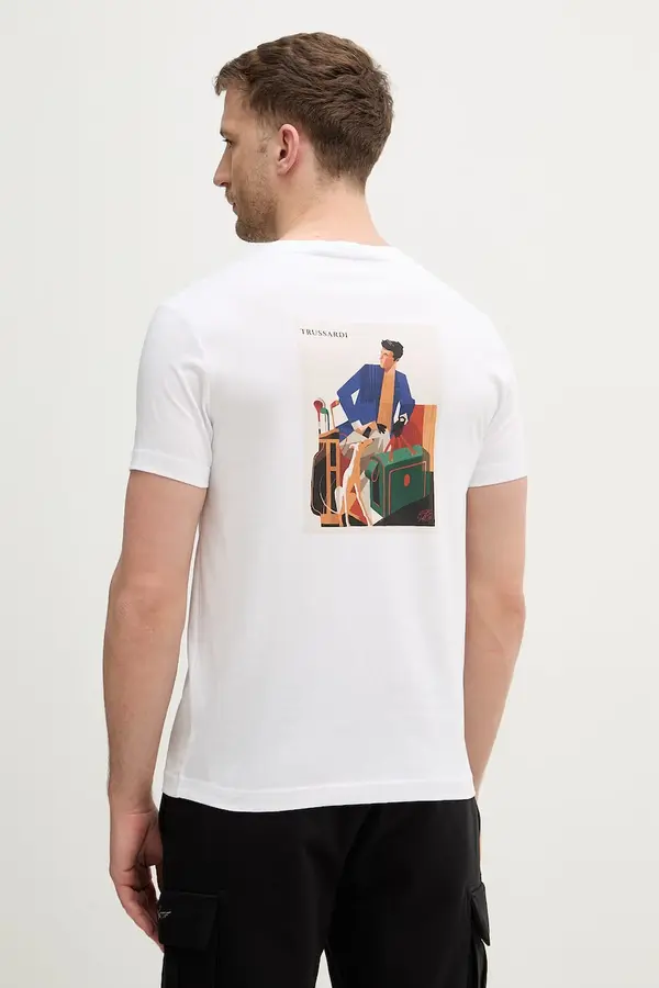 Trussardi Bombažna kratka majica Trussardi