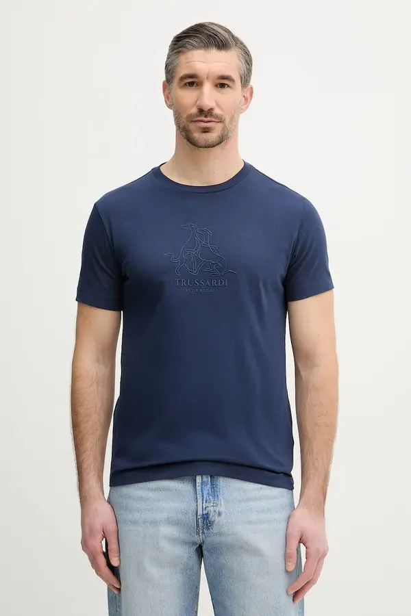 Trussardi Bombažna kratka majica Trussardi