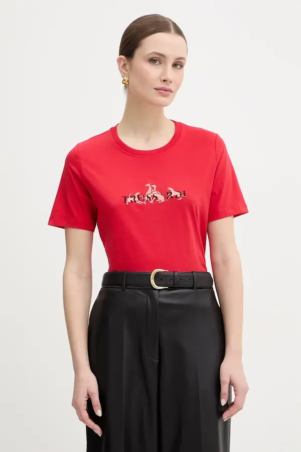 Trussardi Bombažna kratka majica Trussardi