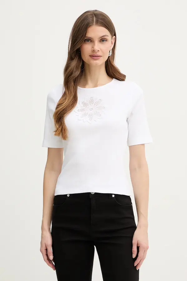 Twinset Bombažna kratka majica Twinset