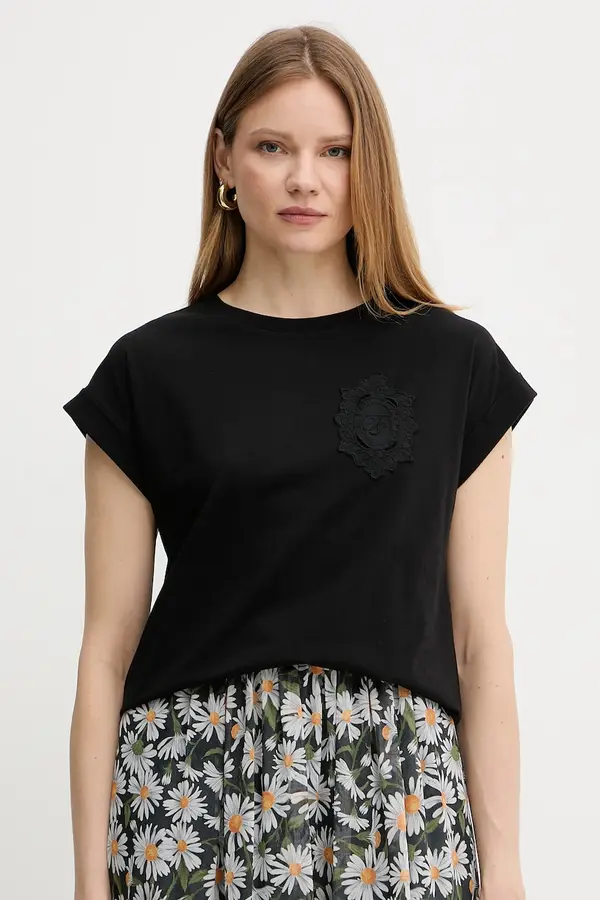 Twinset Bombažna kratka majica Twinset