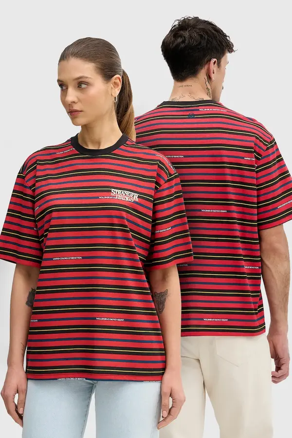 United Colors of Benetton Bombažna kratka majica United Colors of Benetton x Stranger Things