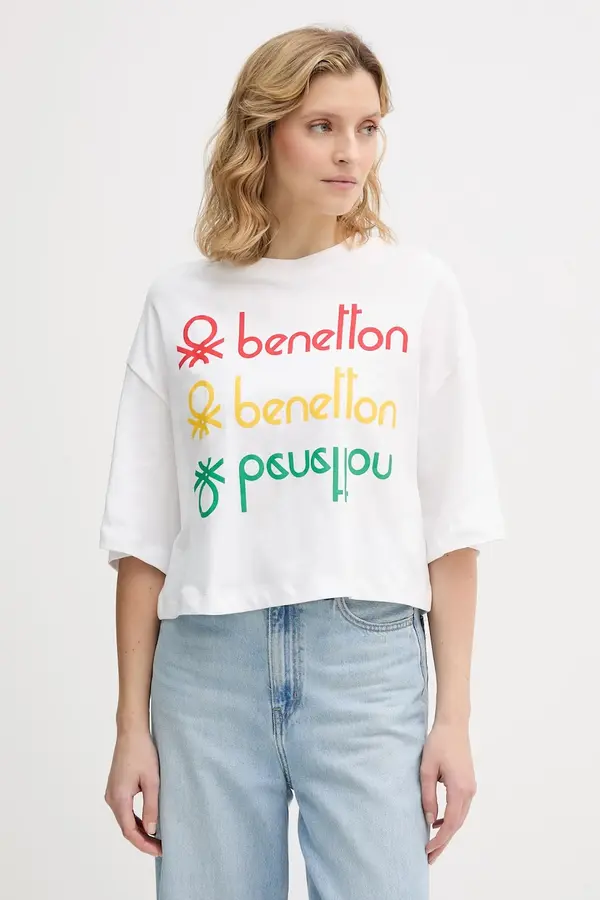 United Colors of Benetton Bombažna kratka majica United Colors of Benetton x Stranger Things