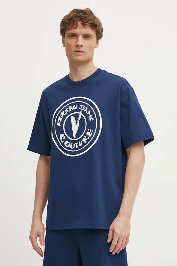 Versace Jeans Couture Bombažna kratka majica Versace Jeans Couture