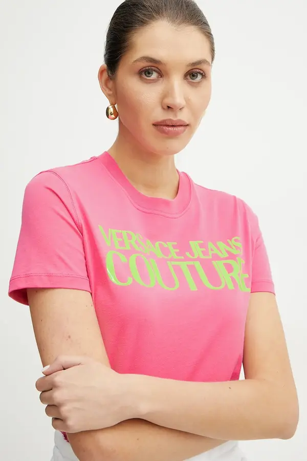 Versace Jeans Couture Bombažna kratka majica Versace Jeans Couture