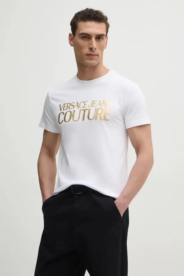 Versace Jeans Couture Bombažna kratka majica Versace Jeans Couture