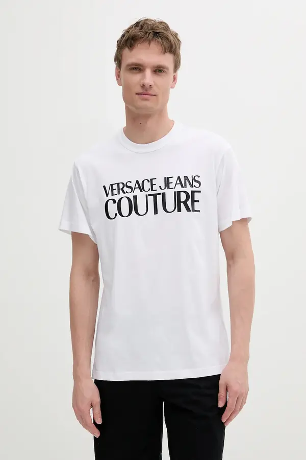 Versace Jeans Couture Bombažna kratka majica Versace Jeans Couture