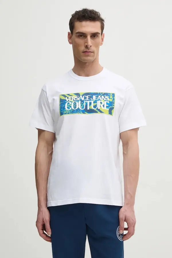 Versace Jeans Couture Bombažna kratka majica Versace Jeans Couture