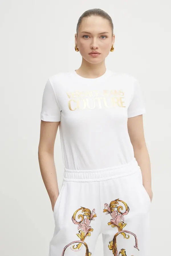 Versace Jeans Couture Bombažna kratka majica Versace Jeans Couture