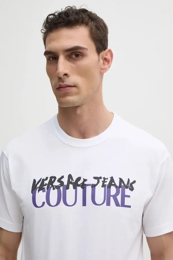 Versace Jeans Couture Bombažna kratka majica Versace Jeans Couture