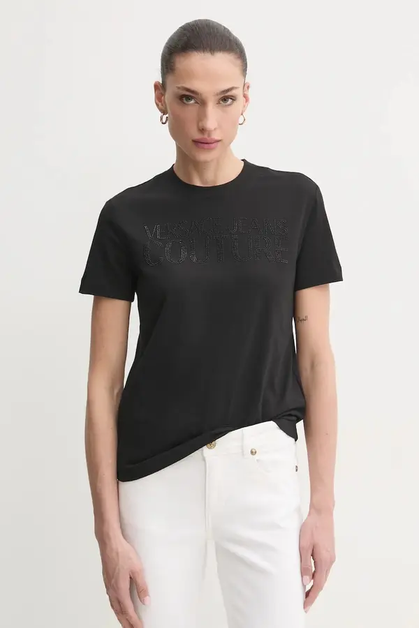 Versace Jeans Couture Bombažna kratka majica Versace Jeans Couture