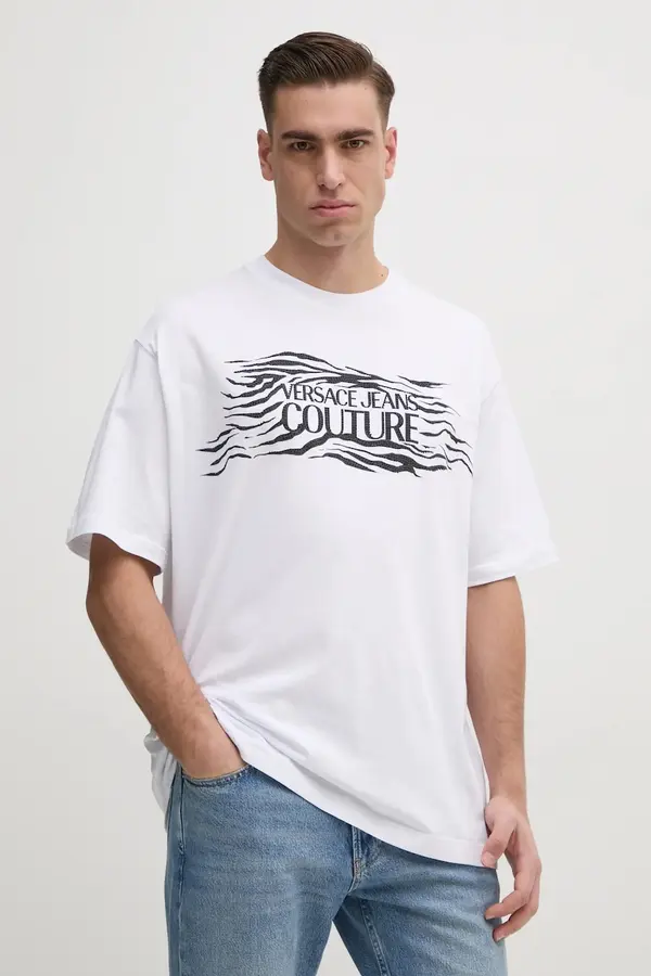 Versace Jeans Couture Bombažna kratka majica Versace Jeans Couture