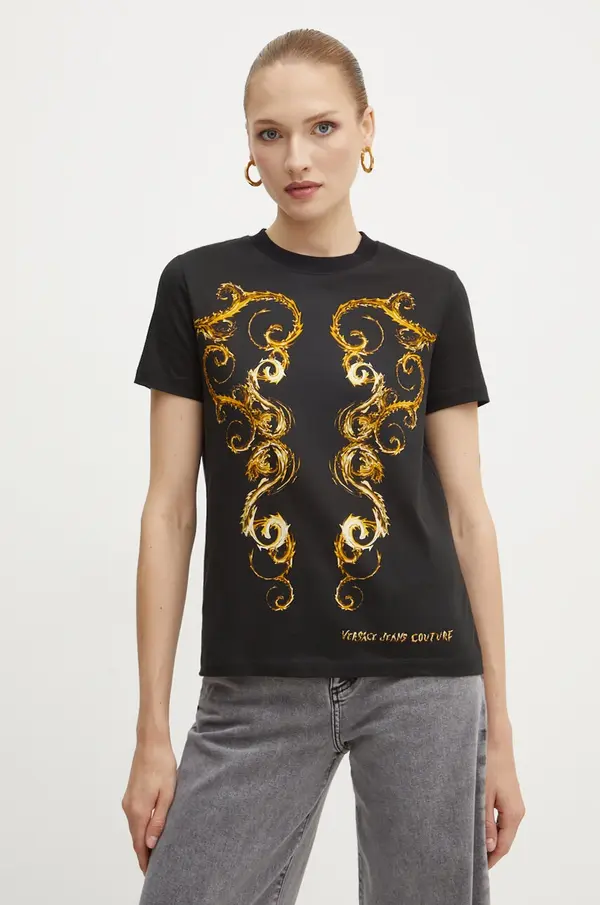 Versace Jeans Couture Bombažna kratka majica Versace Jeans Couture