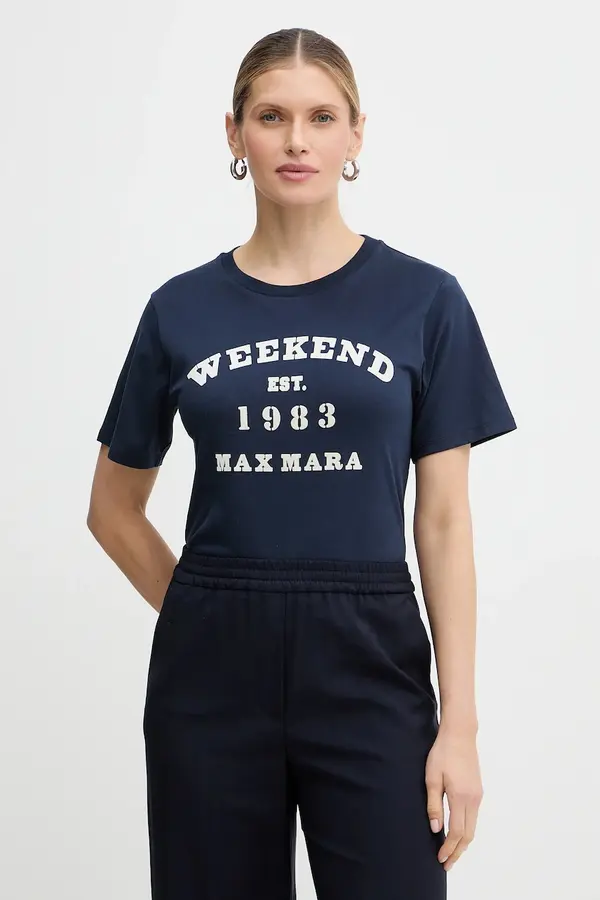 Weekend Max Mara Bombažna kratka majica Weekend Max Mara TENUE
