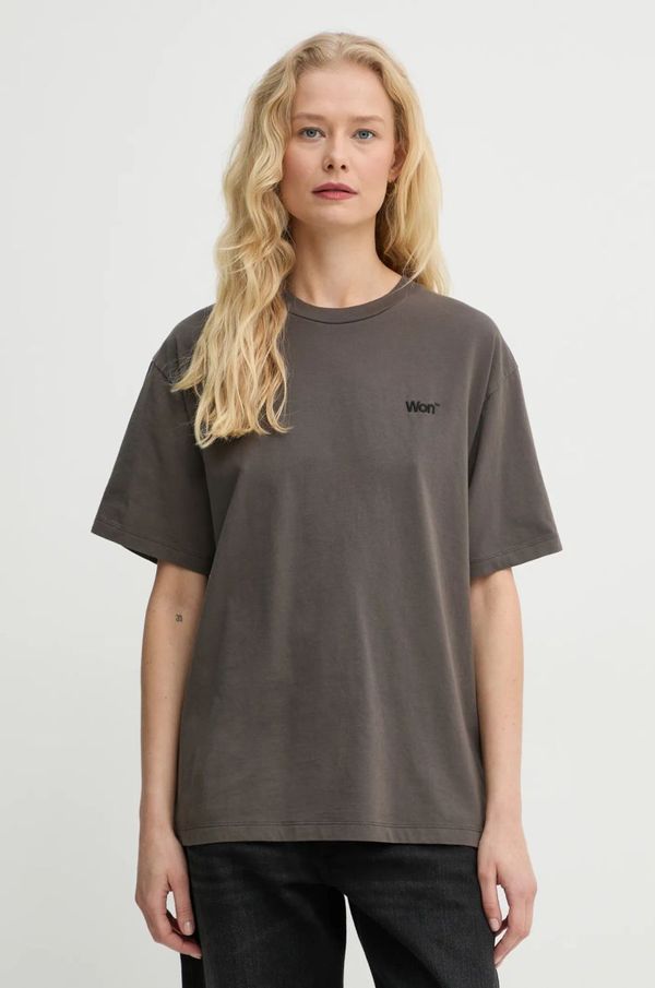 Won Hundred Bombažna kratka majica Won Hundred ženska, rjava barva, 3416-12063