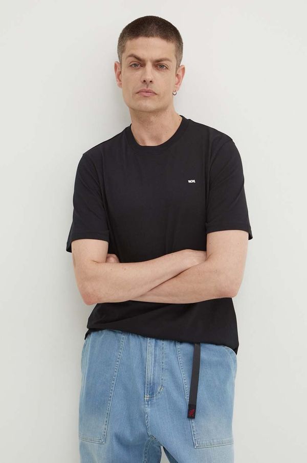 Wood Wood Bombažna kratka majica Wood Wood Essential sami classic t-shirt črna barva, 20005711.2491