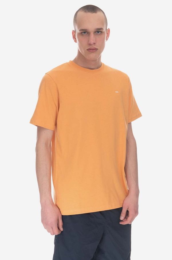 Wood Wood Bombažna kratka majica Wood Wood oranžna barva
