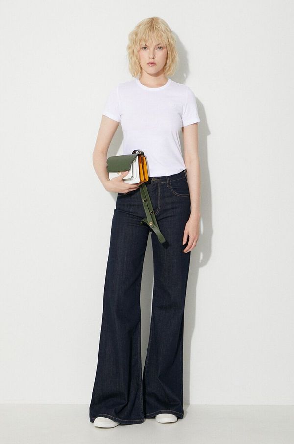 Wood Wood Bombažna kratka majica Wood Wood Uma bela barva