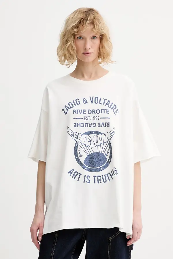 Zadig&Voltaire Bombažna kratka majica ZADIG&VOLTAIRE