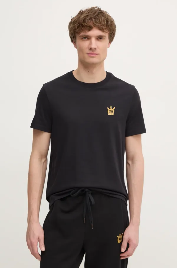 Zadig&Voltaire Bombažna kratka majica ZADIG&VOLTAIRE moška, črna barva, JMTS00669