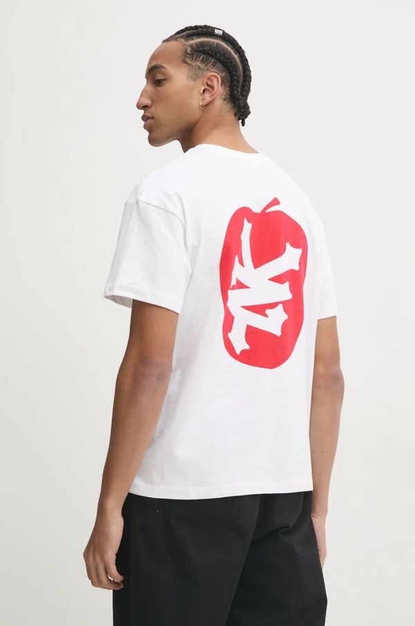 Zoo York Bombažna kratka majica Zoo York moška, bela barva, 60690040