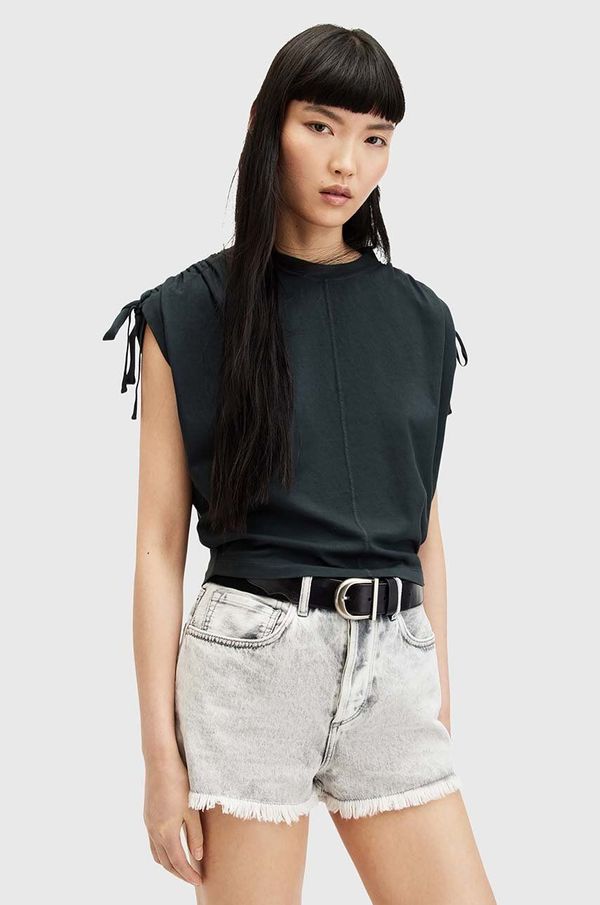 AllSaints Bombažna majica AllSaints CASSIE TEE ženska, črna barva, W157JA