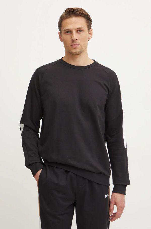 BOSS Bombažna majica BOSS črna barva, 50535787