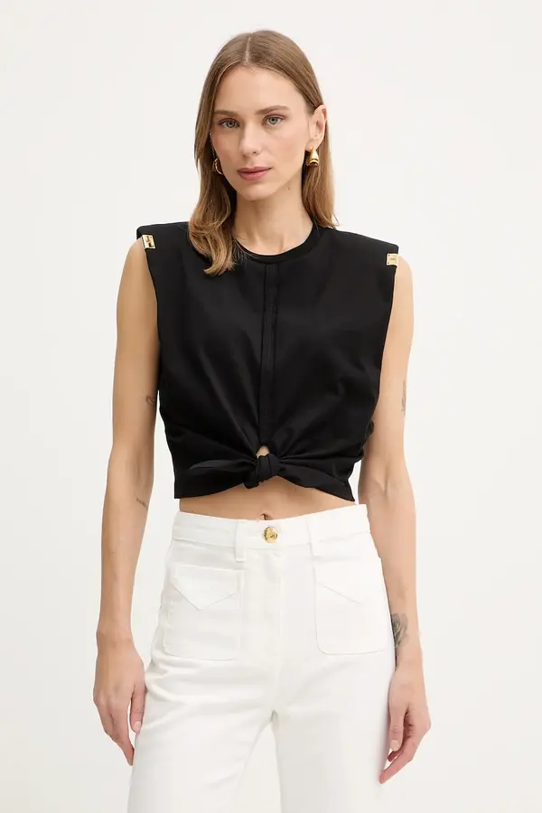 Elisabetta Franchi Bombažna majica Elisabetta Franchi