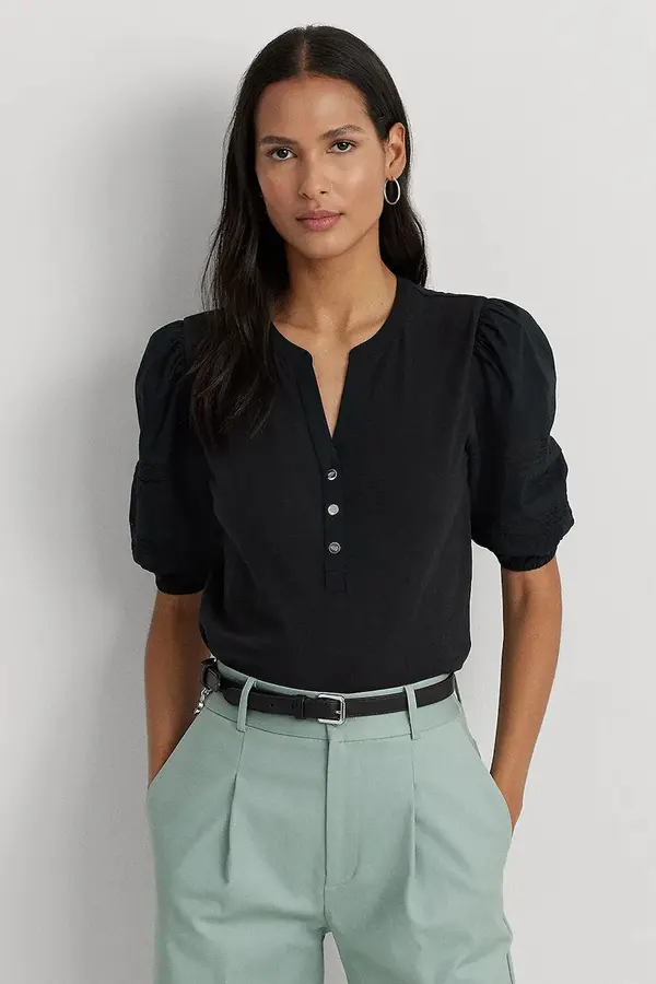 Lauren Ralph Lauren Bombažna majica Lauren Ralph Lauren
