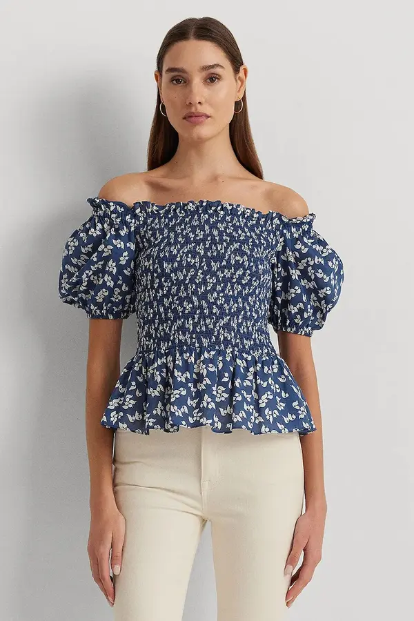 Lauren Ralph Lauren Bombažna majica Lauren Ralph Lauren