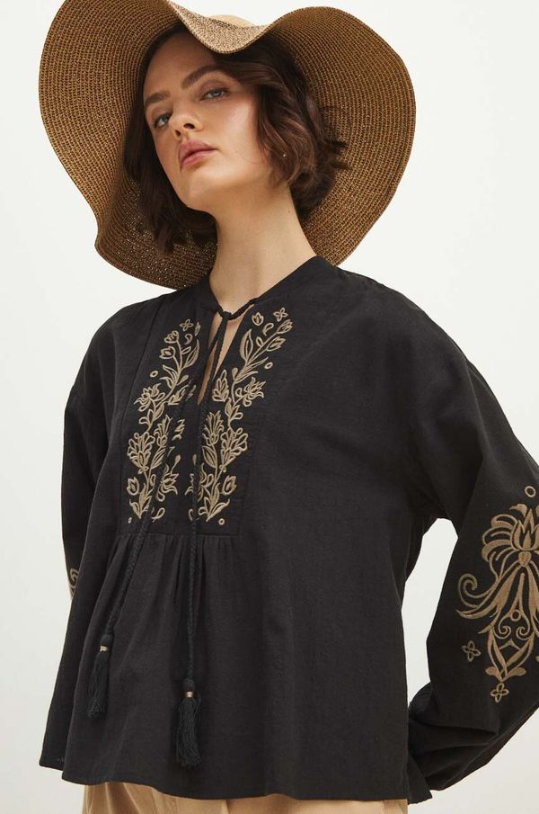 Medicine Bombažna majica Medicine ženska, črna barva